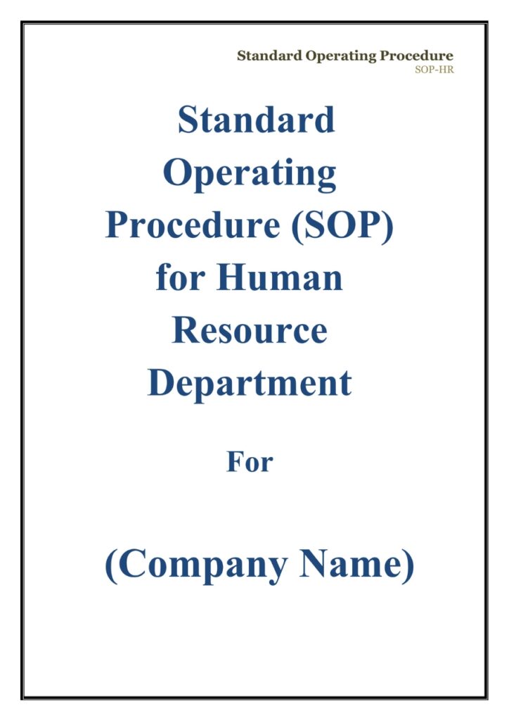 SOP for HR 1